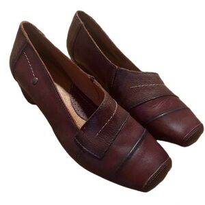 PIKOLINOS - Leather square toe, wedge heel loafers Spanish comfort fashion - 37